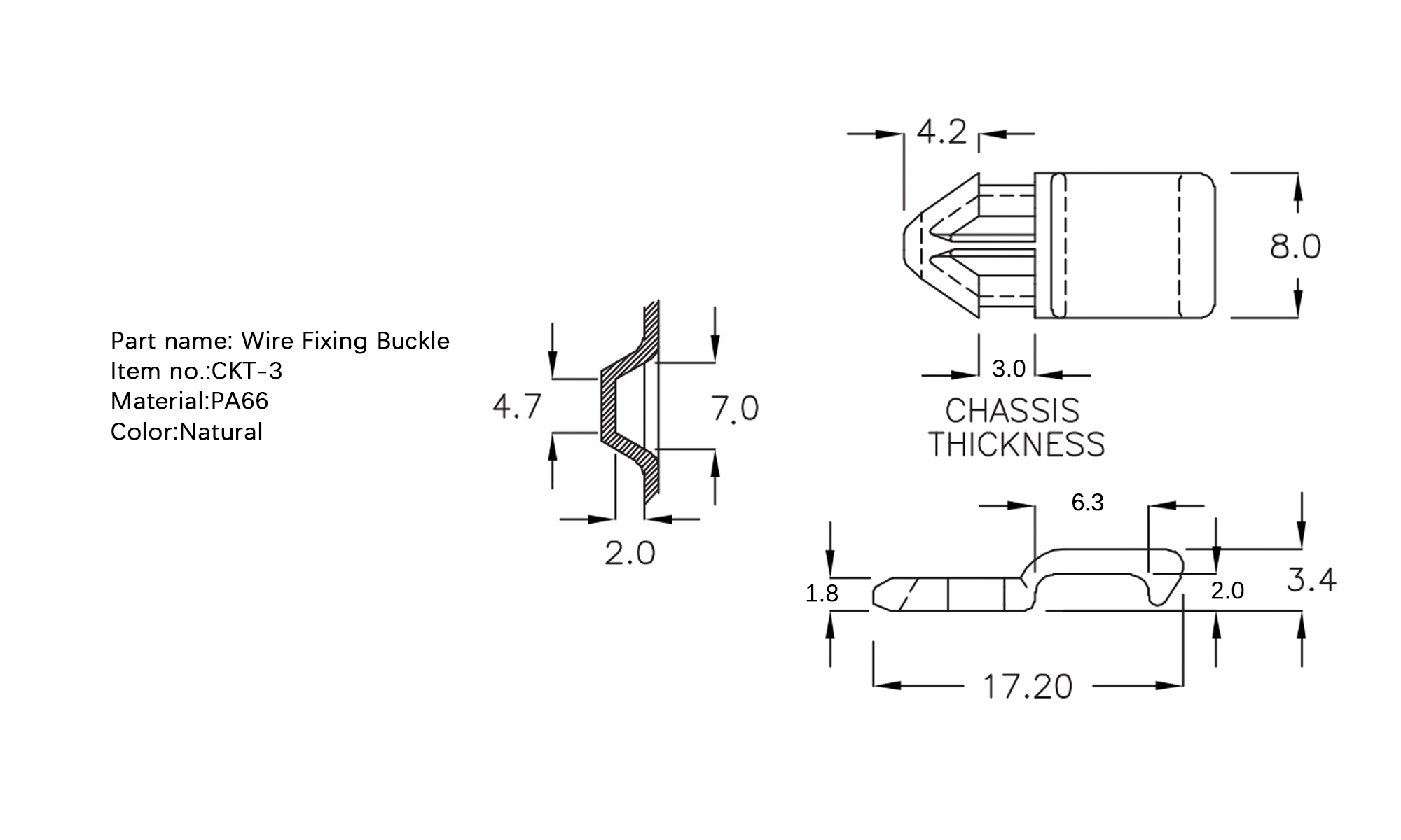 Wire Fixing Buckle CKT-3